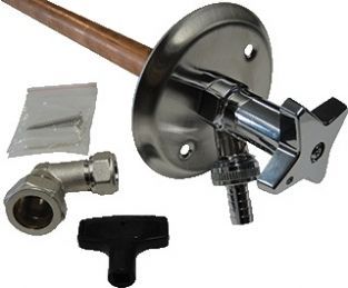 Ponnoplastic vorstvrije buitenkraan (knop + sleutel) 400MM 050046